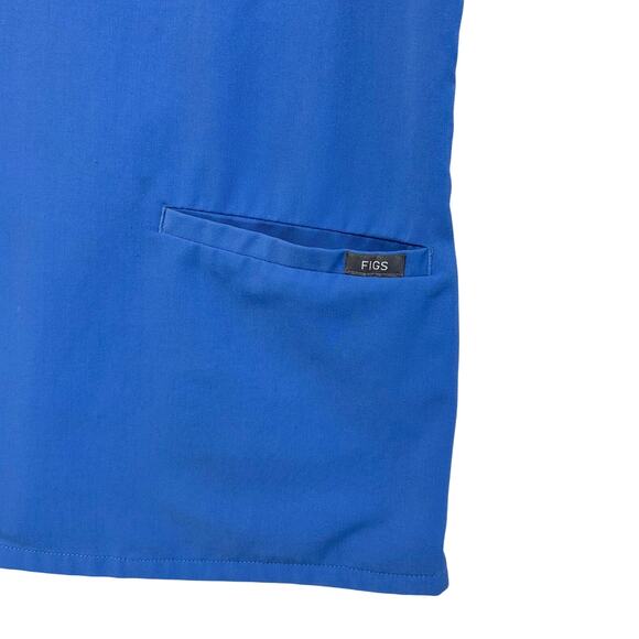 FIGS Casma Three-Pocket Scrub Top Women's Sz XS Ceil Blue Healthcare Medical - Picture 4 of 8